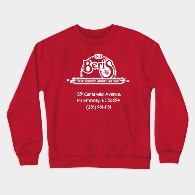 BJ Beri's Ristorante, Centennial Avenue, Piscataway, NJ Crewneck Sweatshirt by BuzzBenson